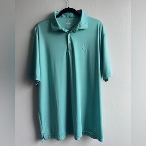 XXL Rhoback “The Champ” polo - green white houndstooth